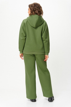 Костюм спортивный брюки худи больших размеров Michel chic 1356/2 хаки - фото 5