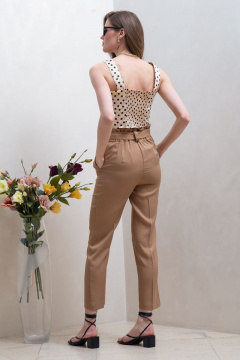Классические укороченные брюки из текстиля Condra 14050 медный - фото 4