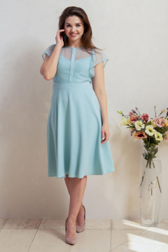 Платье нарядное из текстиля Круглогодичное Condra 4319 мятный - фото 5