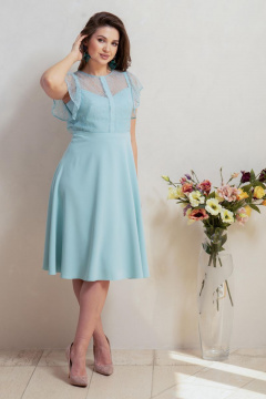 Платье нарядное из текстиля Круглогодичное Condra 4319 мятный - фото 4