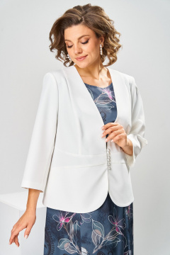 Жакет, платье Romanovich Style 3-2800Д белый/графит - фото 4