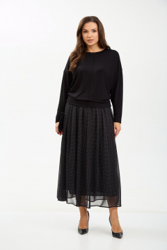 Джемпер, юбка TVIN 7880 черный - фото 1