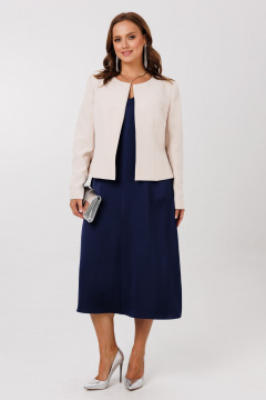 Жакет, платье Mubliz 292 бежевый-синий - фото 2