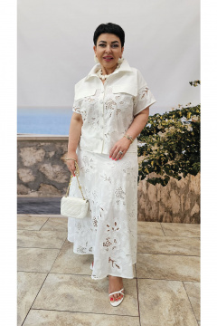 Блуза, юбка Vittoria Queen 24693 молочный - фото 5