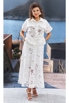 Блуза, юбка Vittoria Queen 24693 молочный - фото 1