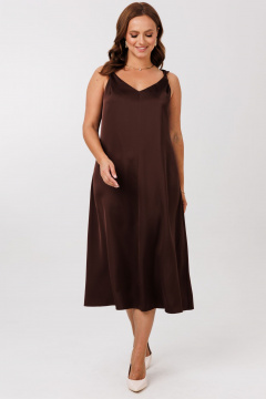 Жакет, платье Mubliz 292 бежевый-шоколад - фото 5