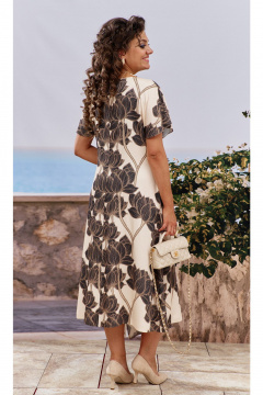 Платье Vittoria Queen 25703 бежево-коричневый_черный - фото 4