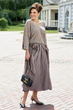 Блуза, юбка Vittoria Queen 25803 капучино - фото 3