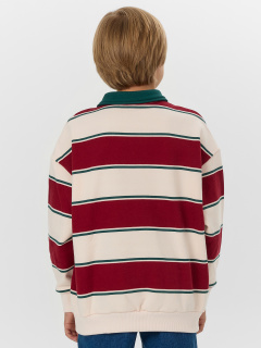 Свитшот Mark Formelle 123469/24-33745ПП-7 молочно_красная_полоска_2_сл_на_пол - фото 2