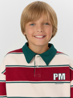 Свитшот Mark Formelle 123469/24-33745ПП-7 молочно_красная_полоска_2_сл_на_пол - фото 4