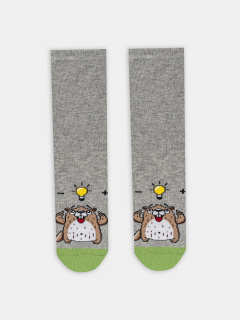 Носки Mark Formelle 430G-1346/B4-123430G-1 серый_меланж_салатовый_рис.1346 - фото 3