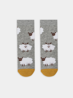 Носки Mark Formelle 504K-2470/B3-23504K серый_меланж_рис.2470 - фото 2