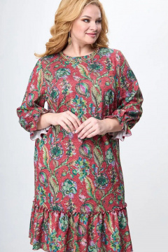 Платье Anelli 1139 красные_тона - фото 2