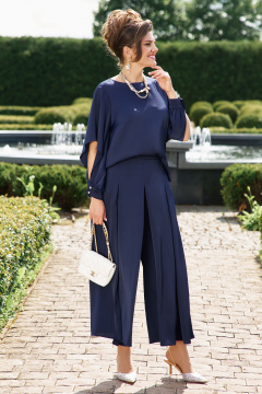 Блуза, брюки Vittoria Queen 26683/1 темно-синий - фото 2