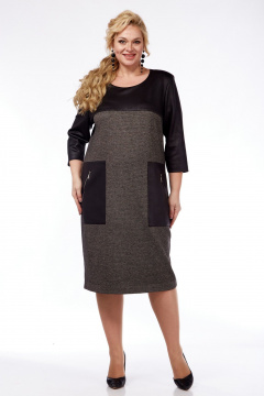 Платье СиБон 0240 коричневый - фото 1