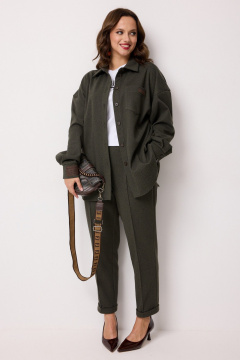 Блуза, брюки Твой имидж 2245 оливковый - фото 2