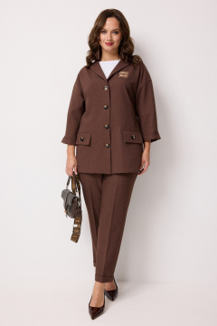 Брюки, жакет Твой имидж 2249 шоколад - фото 5