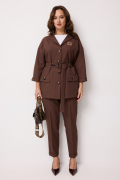 Брюки, жакет Твой имидж 2249 шоколад - фото 3