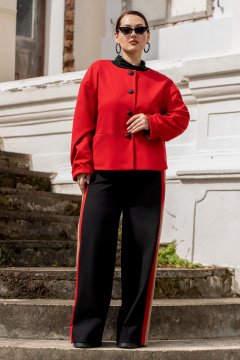 Брюки, жакет ADARIN A04 красный/черный - фото 1