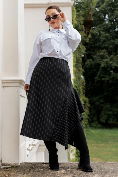 Юбка ADARIN А09 черный/полоска - фото 1