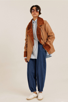 Демисезонная женская куртка из плащевки DILIA 0630-2 рыжий - фото 1