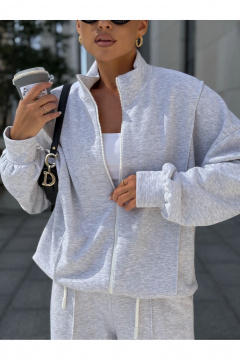 Брюки, джемпер Dilana VIP 2118 светло-серый - фото 3