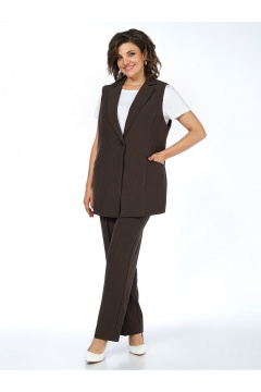 Брюки, жилет Пинск-Стиль 3124 шоколад - фото 3