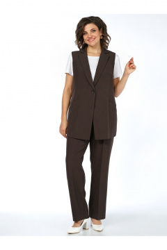 Брюки, жилет Пинск-Стиль 3124 шоколад - фото 2