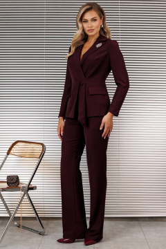 Брюки, жакет Мода Юрс 2934 бордо - фото 1