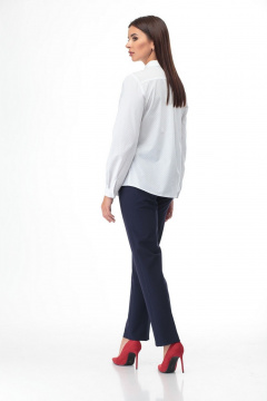 Блуза Anelli 738 белый_голубые_точки - фото 4