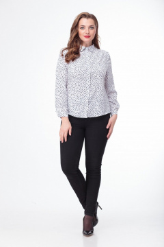 Блуза Anelli 738 белый_горох - фото 3