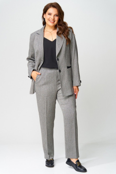 Брюки, жакет Laikony L-743 елочка_серый - фото 5
