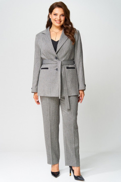 Брюки, жакет Laikony L-743 елочка_серый - фото 2