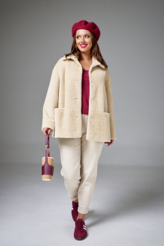 Пальто AVE RARA 1068/1 молочно-кремовый - фото 3