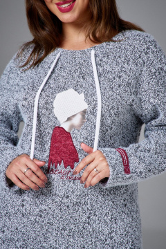 Платье AVE RARA 5036 серый меланж - фото 3