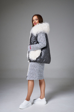 Платье AVE RARA 5036 серый меланж - фото 4