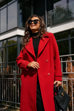 Пальто Beautiful&Free 7028 красный_кармин - фото 4