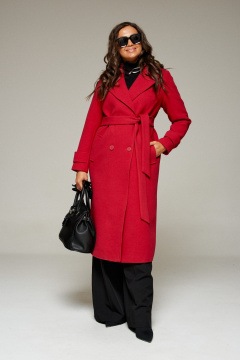 Пальто Beautiful&Free 7028 красный_кармин - фото 5