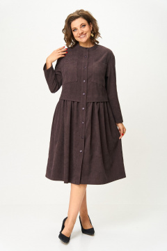 Платье ANASTASIA MAK 1301 коричневый - фото 2