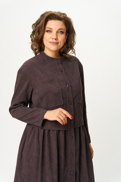 Платье ANASTASIA MAK 1301 коричневый - фото 5