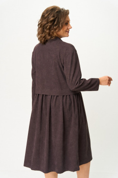 Платье ANASTASIA MAK 1301 коричневый - фото 4