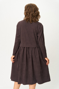 Платье ANASTASIA MAK 1301 коричневый - фото 3