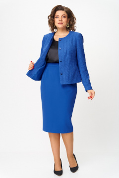 Жакет, юбка ANASTASIA MAK 1302 василек - фото 4