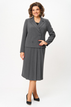 Жакет, юбка ANASTASIA MAK 1303 серый - фото 1