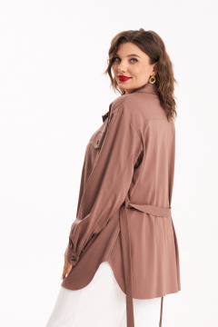 Рубашка Almirastyle 347 коричневый - фото 5