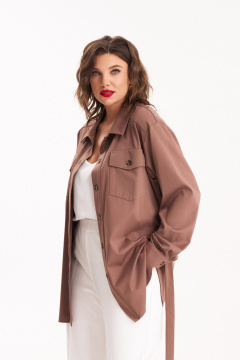 Рубашка Almirastyle 347 коричневый - фото 2