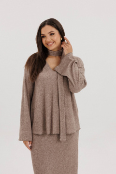 Джемпер и юбка в стиле повседневный из трикотажа Fantazia Mod 4925 - фото 2