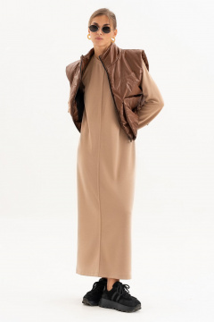 Платье Luna 256 бежевый - фото 5