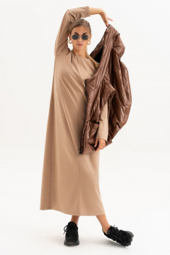 Платье Luna 256 бежевый - фото 4