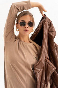 Платье Luna 256 бежевый - фото 3